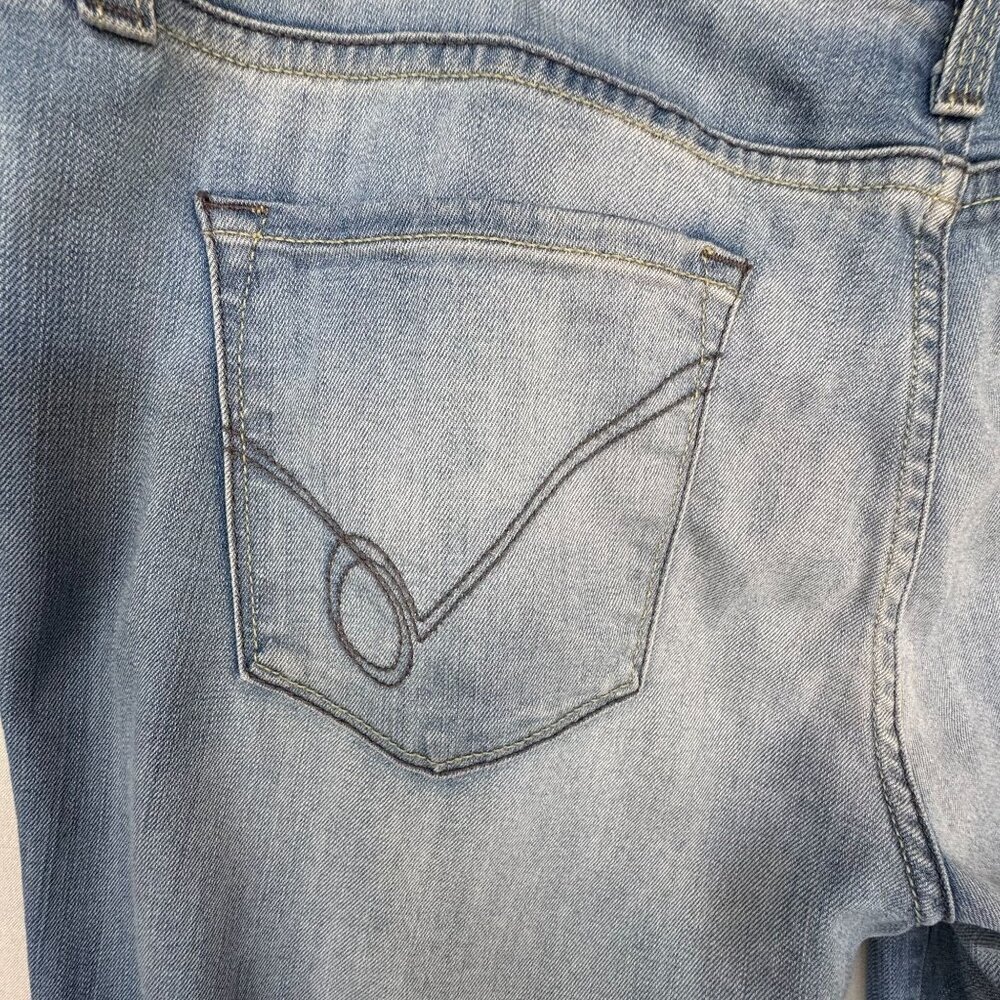 Vintage Y2K Bebe Angeline Blue Denim Low Rise Flare Leg Bootcut Jeans Size 31 - Picture 16 of 16